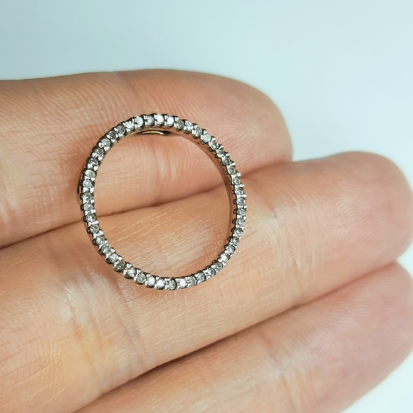 0.42 ct Diamond 10K Circle of Life Pendant - Picture 4 of 13